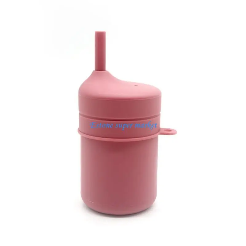 090B  수유 밀짚 병  학습 마시는 실리콘 시피 컵 음료 용기