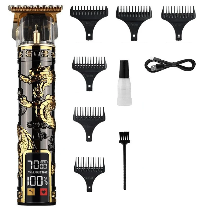 

Hair Trimmer Hair Clipper For Men USB Rechargeable Beard Trimmer Professional Cordless Hair Cutting Machine