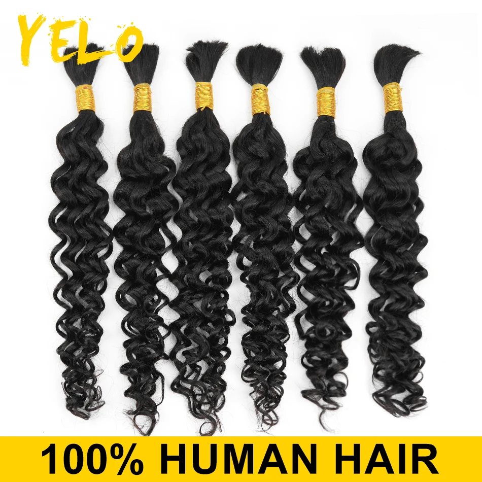 1B Human Hair Bulk For Braiding Kinky Curly 100% Unprocessed No Weft Human Hair Bulk Extensions Brazilian Remy 12-30 Length
