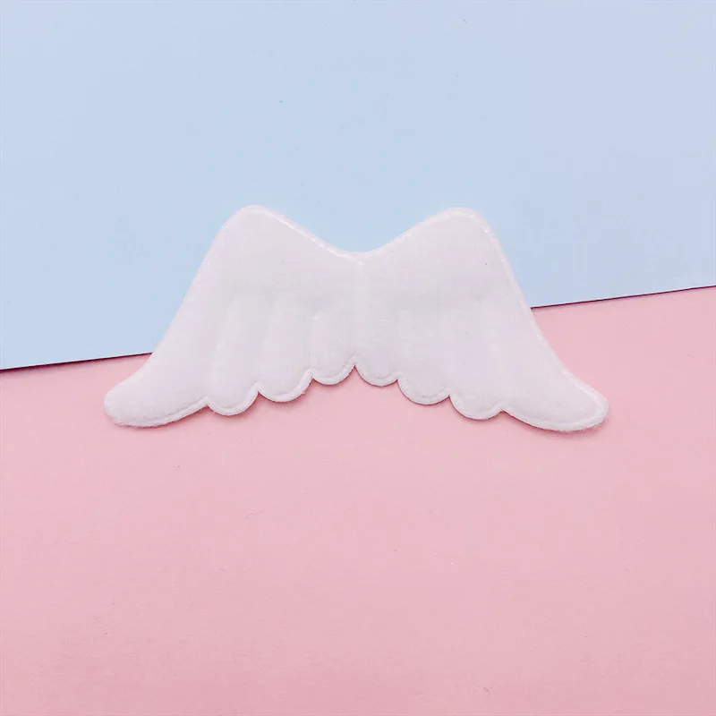 30 Stück 8,5x3,5 cm Doppel filz Engels flügel gepolsterte Applikation für Kinder Stirnband Haars pange Zubehör Hüte Dekoration Patches – Detail 8