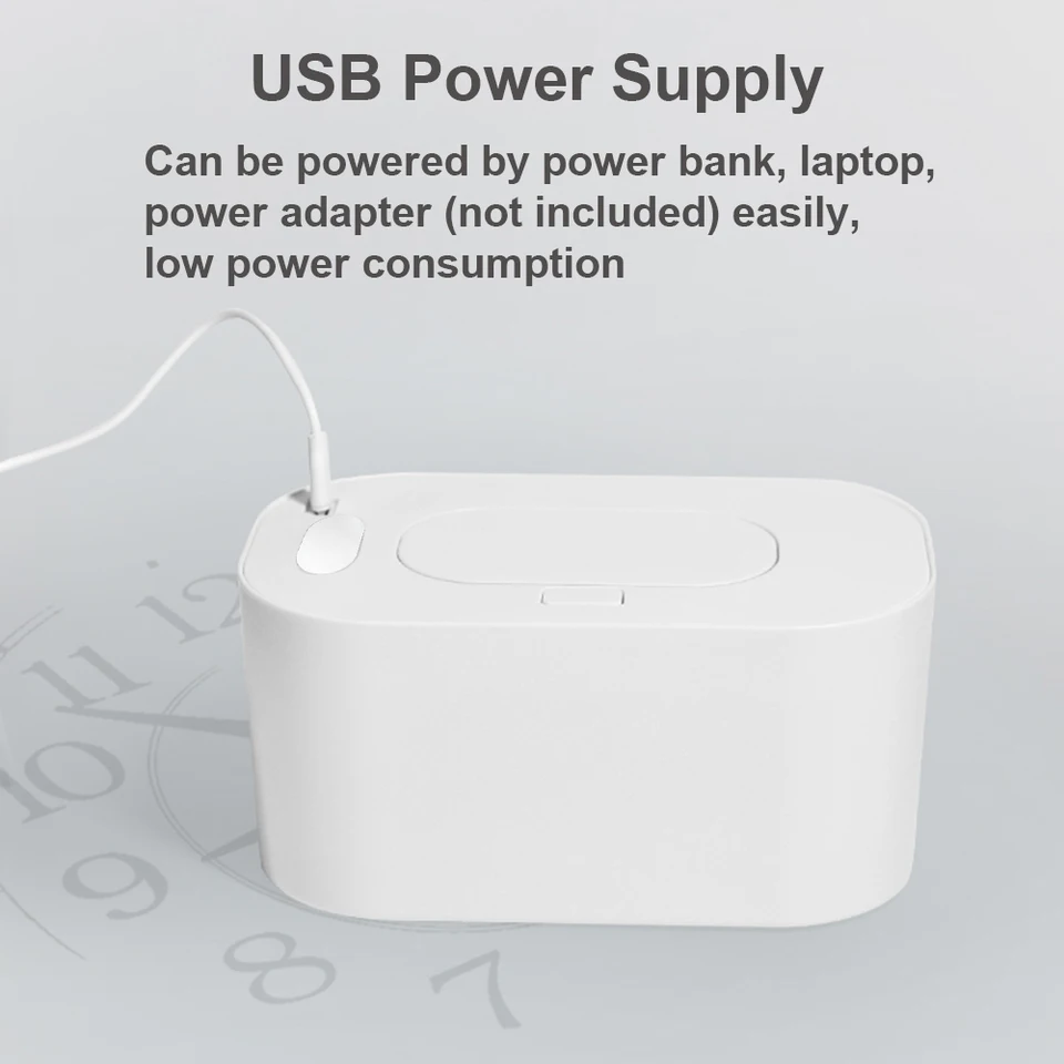 Chauffe-Lingettes Pour Bébé, Distributeur Portatif De Réchauffeur De Lingettes Humides Pour Bébé De Grande Capacité à Température Réglable En PP (PINK