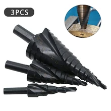 3Pcs 4-32Mm Hss Cobalt Stap Boor Set Stikstof Hoge Snelheid Stalen Spiraal Voor Metal Cone driehoek Schacht Gat Bit Gat Opener