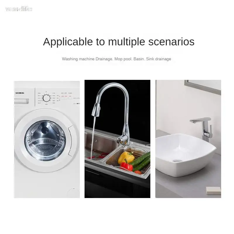 Electroplated Washing Machine Sewer of Wash Basin Deodorant Sealed Tee Joint 50 40 Pipe Double Drain Pipe PVC