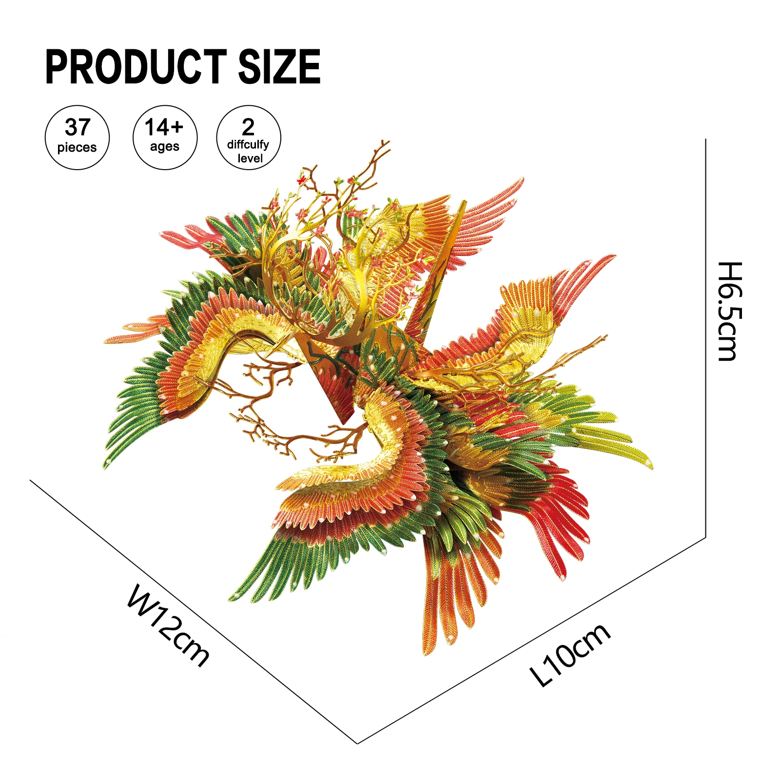 Piececool 3D Metal Puzzle Thousand Cranes Fortune Amulet Model Kits for Teen DIY Toys Gift for Teen 2