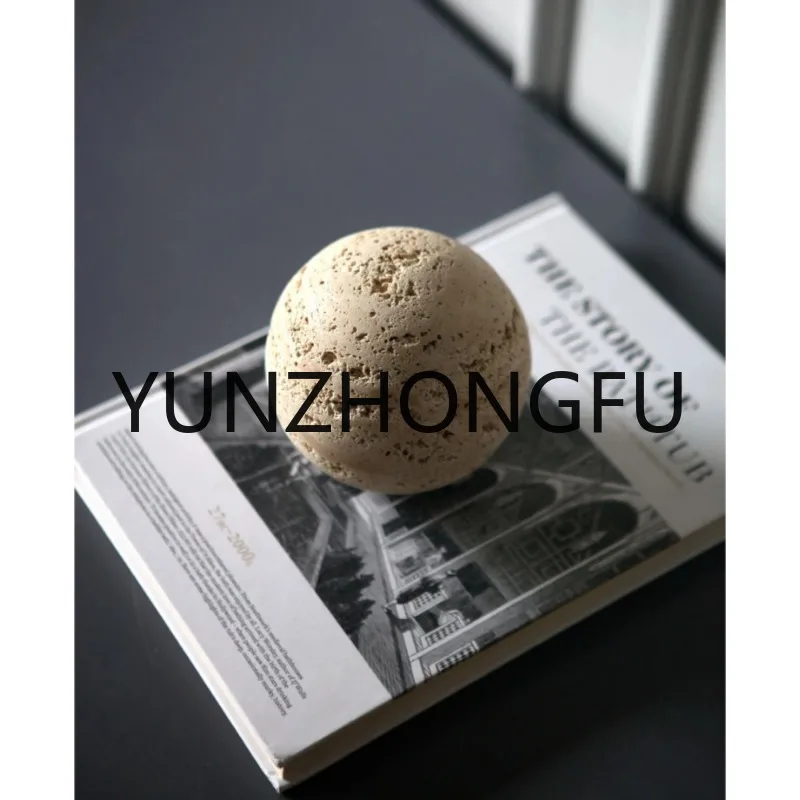 

Modern Home Yellow Black Natural Travertine Ball Soft Decoration Hotel Living Room Bedroom Desktop Square Crystal Crafts