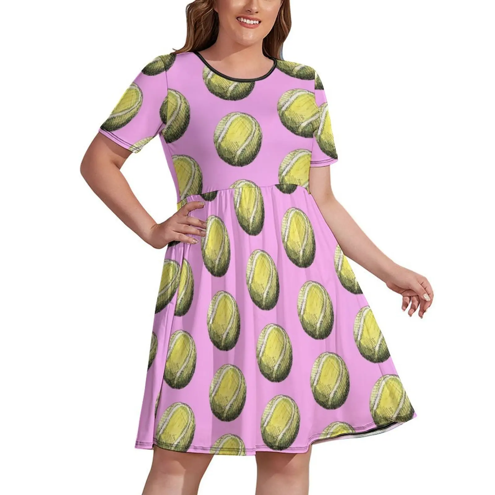 

Tennis Ball Pattern - Pink Dress Long dress prom dress 2024