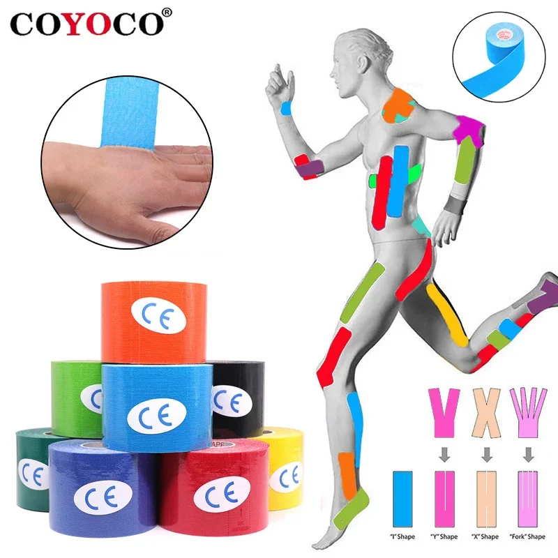 Width 2.5/3.8/5/7.5/10cm Waterproof Kinesiology Tape Knee Elbow Support Athletic Tape Sports Muscle Pain Relief Recovery sports tape,kinesiology tape