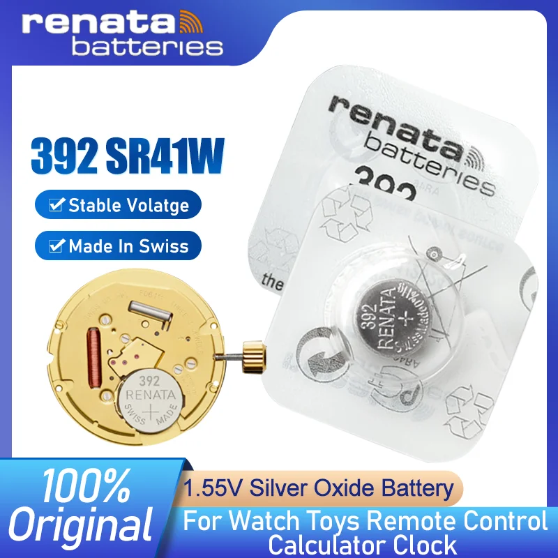 Renata Batteria Singola Per Orologio, Prodotto Svizzero, Modello 392 O SR 41 SW, 1,5 V - Foto 8