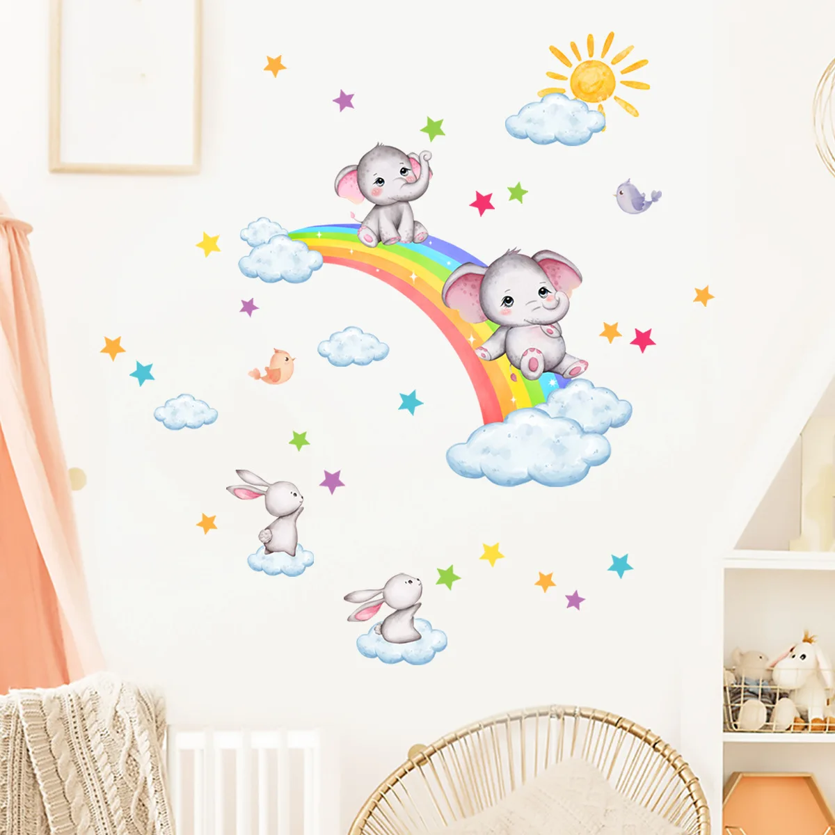 Unicórnio Adesivos de Parede para Quarto Infantil, Decoração Borboleta e  Arco-Íris, Bebê Meninas e Meninos, Decalques de Parede para Jardim de  Infância e Berçário - AliExpress, image size:1200x1200