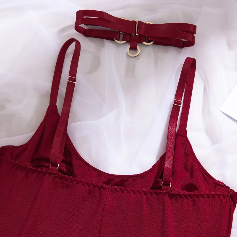 Plunge Stocking Bodysuit styled for boudoir photos, romantic evenings, and private occasions