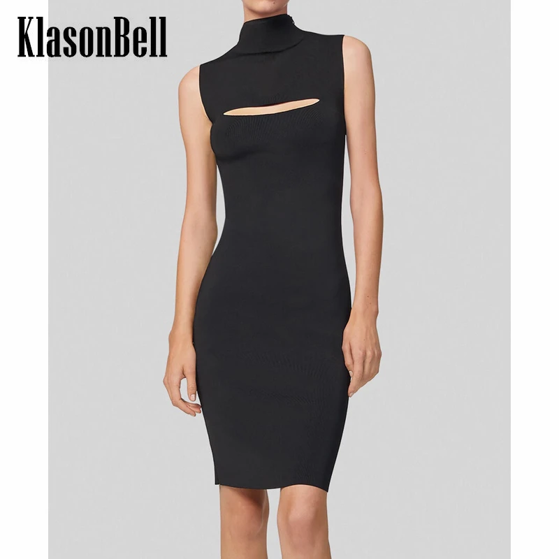 

9.9 KlasonBell Fashion Sexy Hollow Out Sleeveless Slim Knitted Dress Women