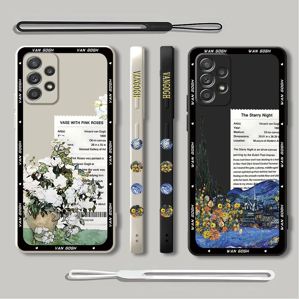 Custodia In Silicone Per Samsung Galaxy A34 A13 A32 A12 A11 A33 A73 A72 A52 A25 A24 A22 Van Gogh Girasoli The Starry Night Cover