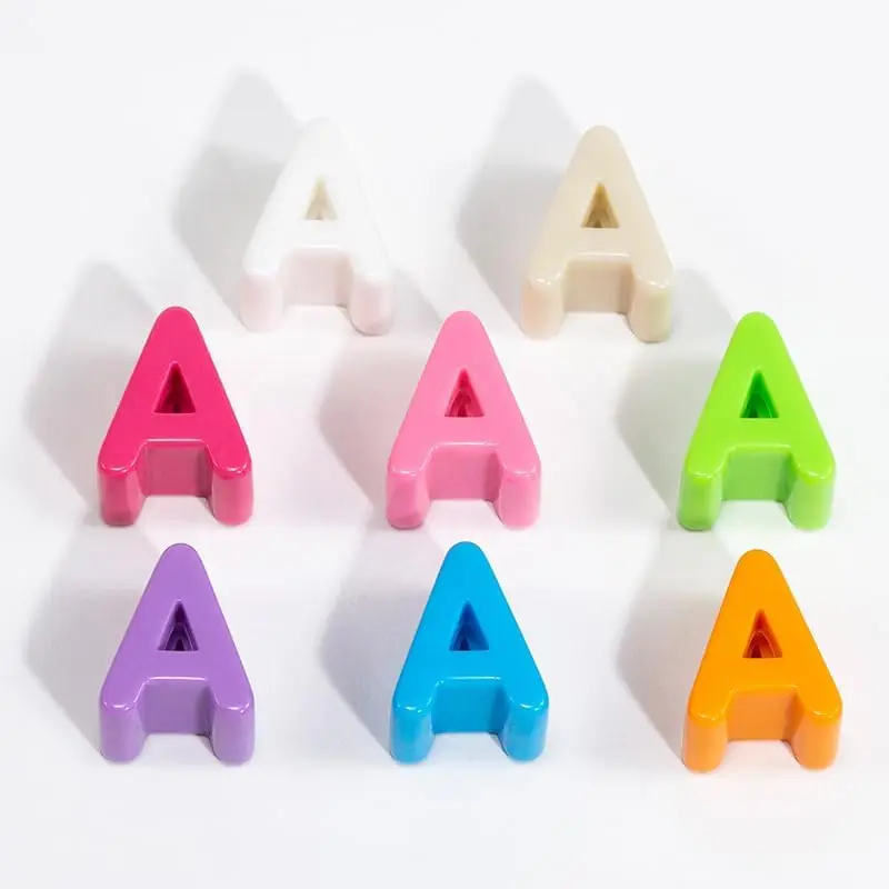 10PCS 26 Letter Beads 20mm Loose Big Hole DIY Jewelry Making Kit Bracelet keychain for Educators to Learn Letters Colorful