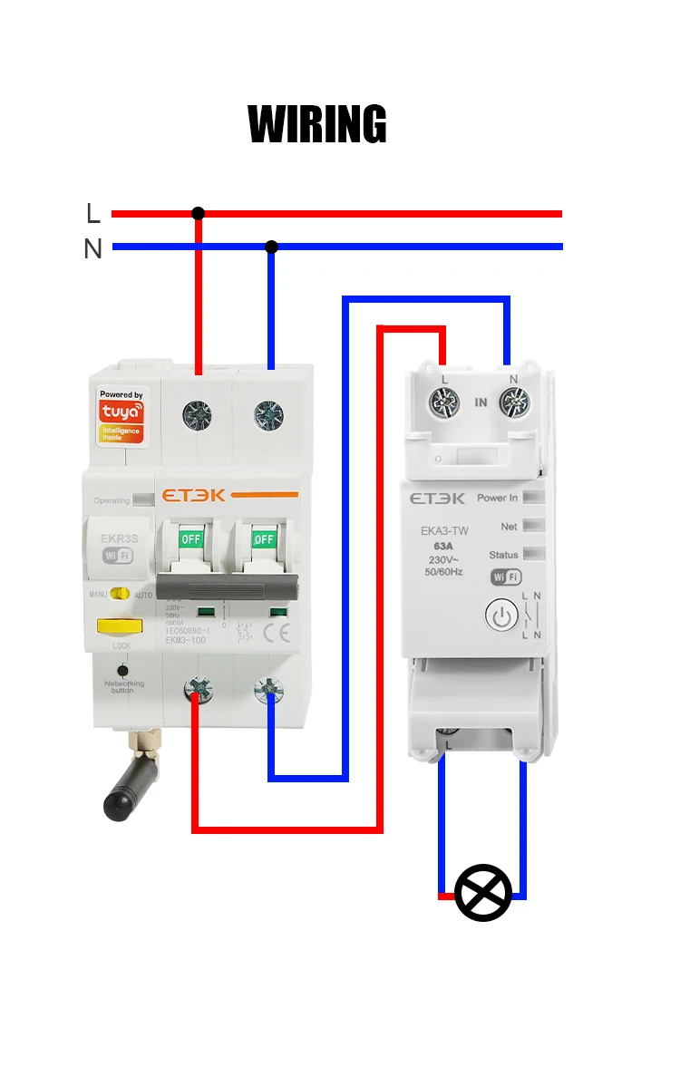 DIN Rail Solar System /EV Charger TUYA Smart Relay Relay 63A controls adjustable