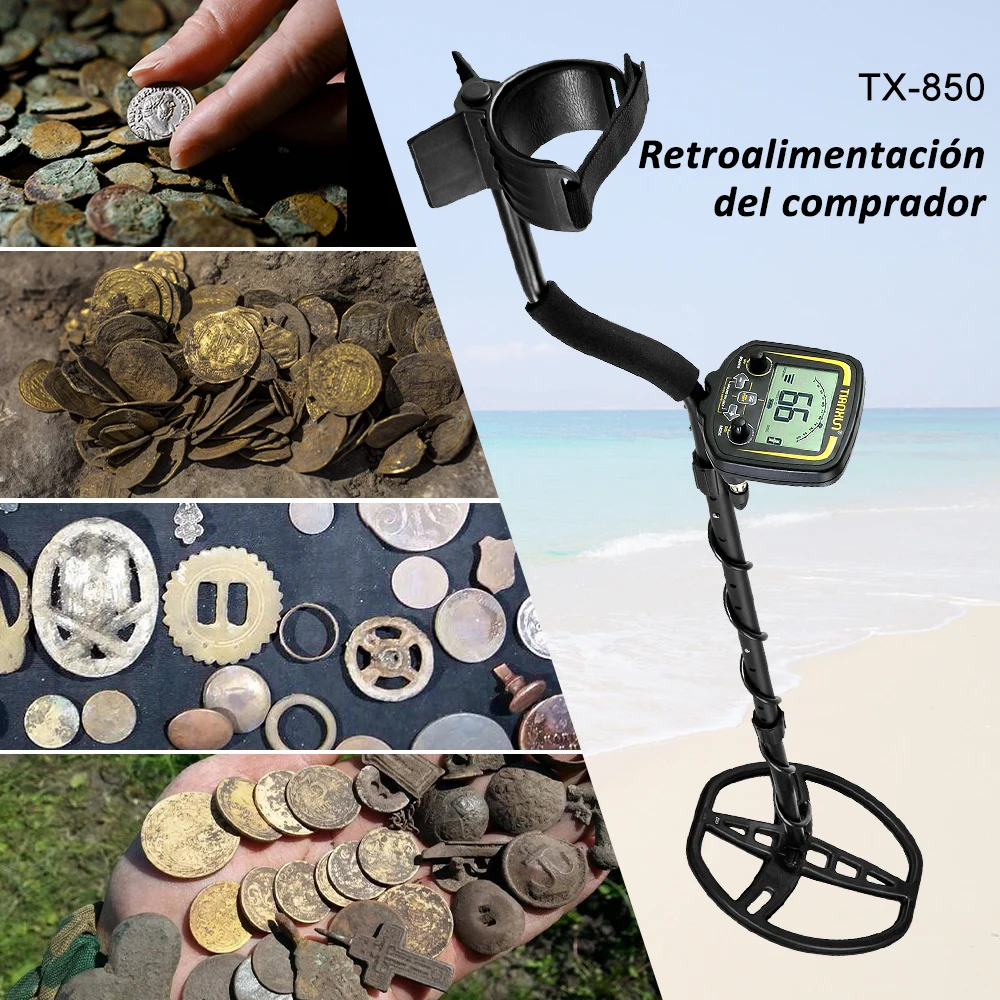 Metal Detector TX 850 Gold Metal Detector High Performance Underground Metal Detector Finder Treasure Hunter Gold