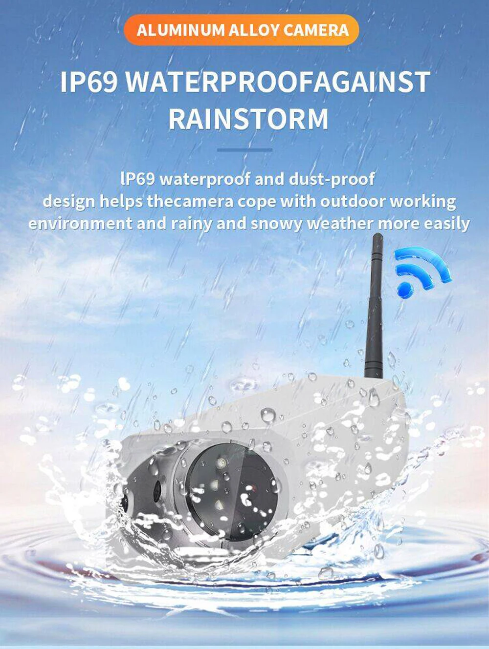 iPoster Waterproof Digital Wireless 7 Inch Split Screen Monitor Front View Camera Magnetic Base Power Bank For Forklift