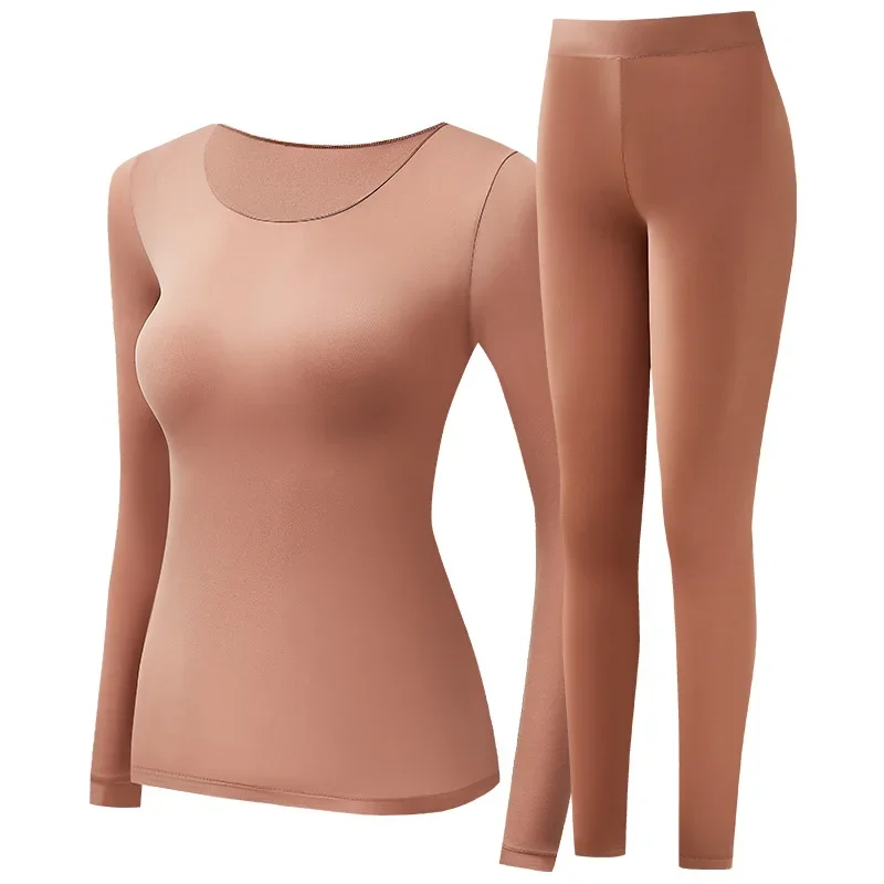 Hyaluronic Acid Beauty Skin Long Sleeve Thermal Seamless Lightweight Skin Bottom Autumn Trousers Suit Warm Base Bra Women thermal underwear thermal underwear set