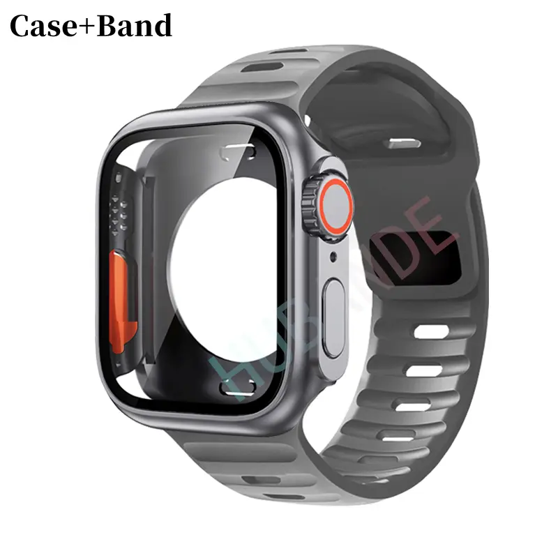 Silicone strap For Apple Watch 44mm 45mm 41mm 40mm Bracelet+Screen protectores Change to Ultra For iWatch Series 9 8 7 SE 6 5 3 - Image 53