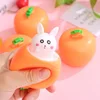 Funny Carrot Rabbit Cup Squeeze Toys Stress-relieving Bunny Pinch Fun Stress Ball Vent Squirrel Cup Prank Toy Fidget Toys Gifts 5