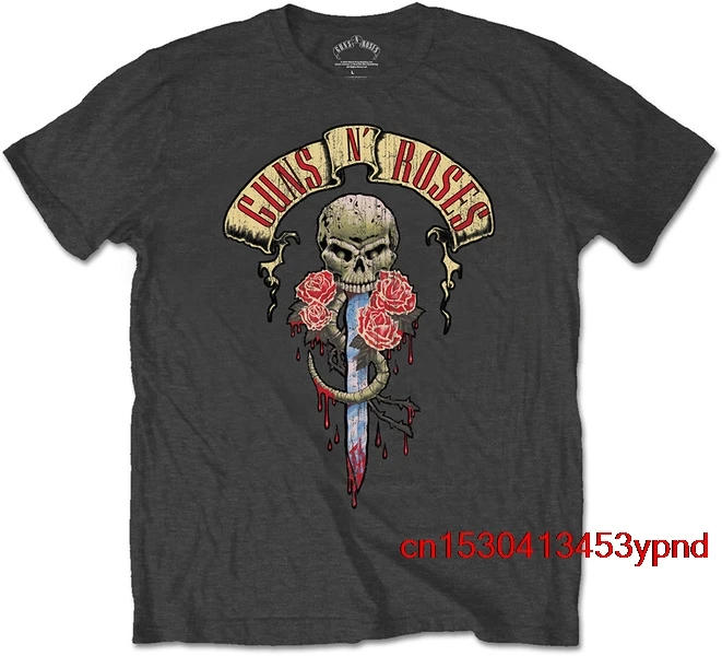 

Мужская футболка Guns N Roses-капающий кинжал Мужская угольная футболка (большая) женская рубашка