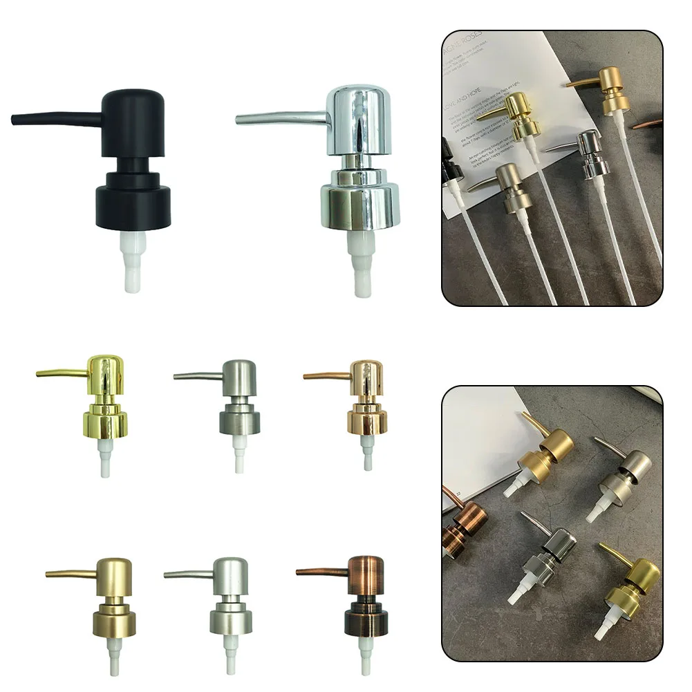 Soap Pump Head Liquid Lotion Dispenser Head Bathroom Soap Bottle Press Nozzle Bathroom Hand Replace Lotion Shampoo Pump Tube 2