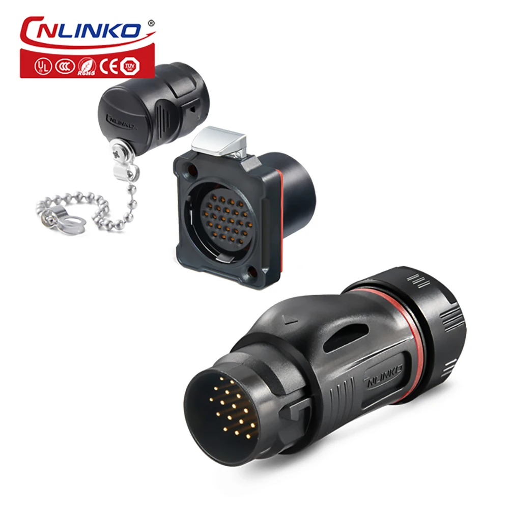 

BD24 Corrosion Resistance Plastic 24 Pin IP67 Industrial Circular Waterproof Connector