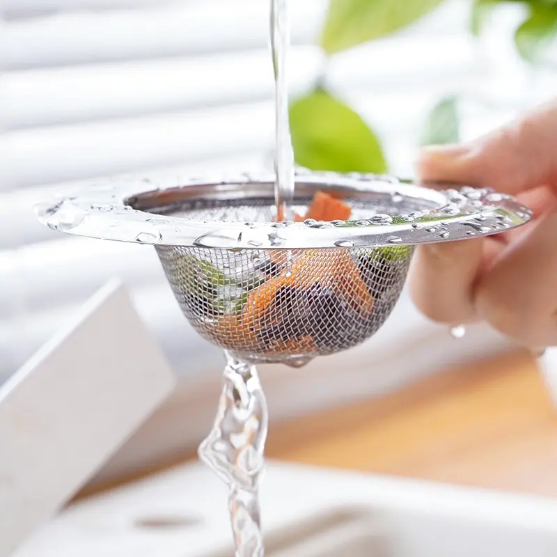 Stainless Steel Bathtub Hair Catcher Stopper Shower Drain Hole Filter Trap Kitchen Metal Sink Strainer Floor Drain Bathroom To T