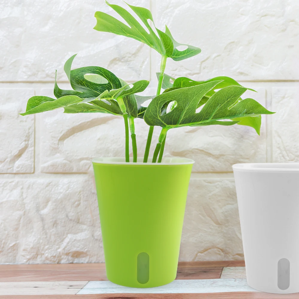 4-sizes Flower Pot Automatic Watering Plastic Growing Container Drainage Hole Self-Watering Nursery Pots Gardening Bonsai for flower pot,hydroponic flower pot,flowerpot gasket,plant pot