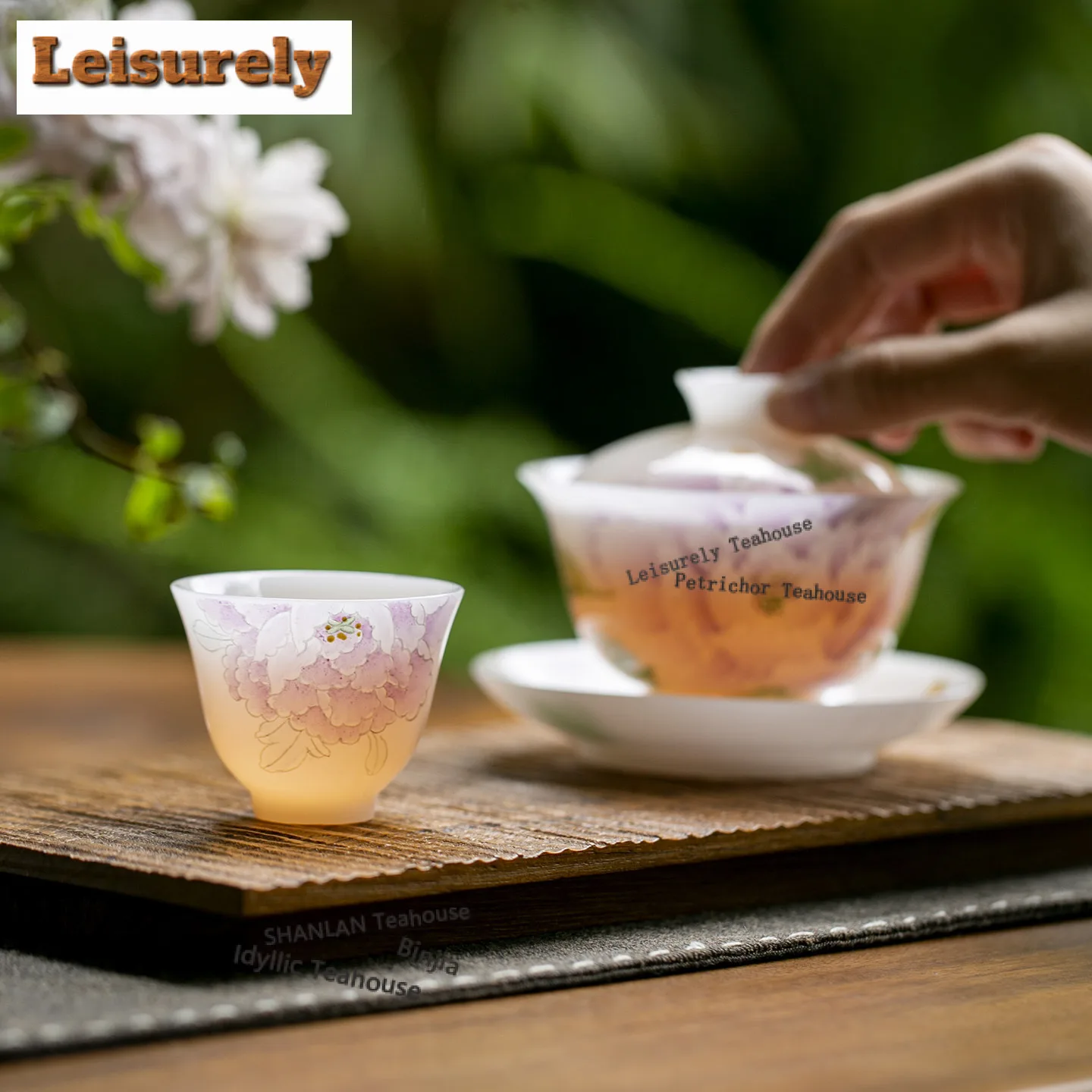 50ml Hand-painted Peony Teacup Boutique Tea Bowl Cute Cup Tea-tasting Personal Cup Jianzhan Master Cups For Tea Supplies Craft