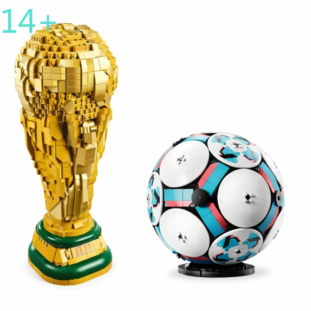 Moc shop Assembly DIY 2842pcs Decoration Model Toys World Soccer Trophy Building Blocks Set Sports Kids Birthday Gifts 1498pcs