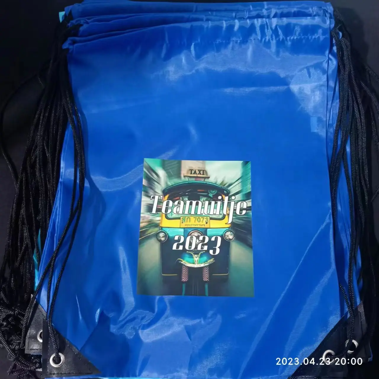 100 Pcs Custom Printing Promotional Outdoor Casual Gym Sport Waterproof Polyester Drawstring Backpack Bag