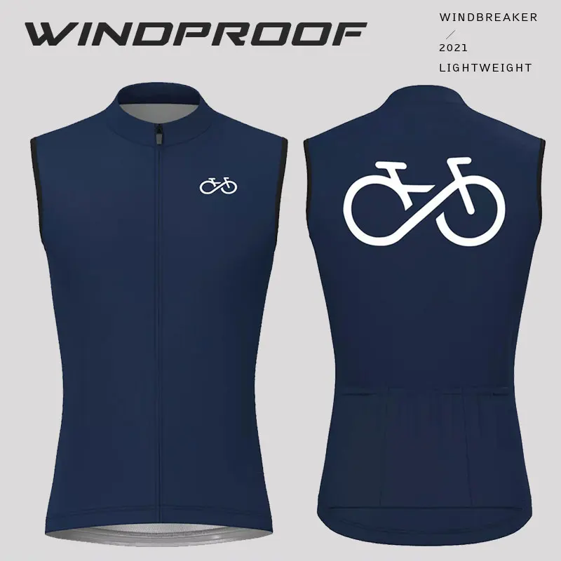 Summer Sleeveless Cycling Vest Bicycle Team Mans Windproof Bicycle Vest Breathable Road Bike