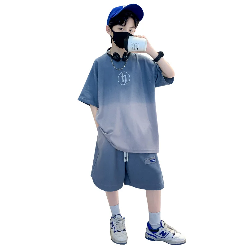 

2023 Summer Boys Clothing Sets Cotton Sports Suit for Kids Brand New Clothes for Boy Set Short Tee Shirt And Shorts 2 Pieces Set