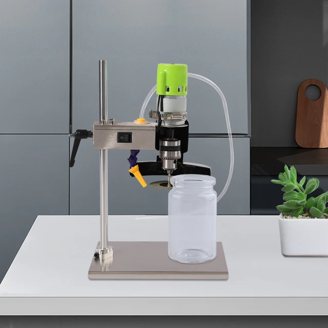 Electric Glass & Ceramic Bottle Cutter – DIY 6000 RPM Tool For Making Vases, Pots, Lamps