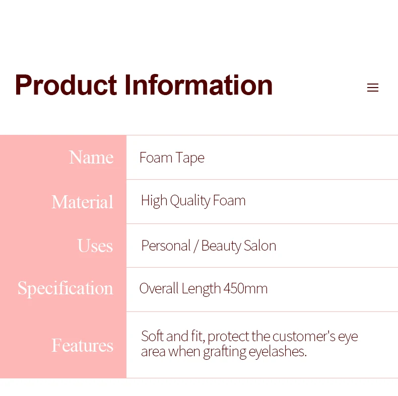 H & l seit 1990 Schaum band weiße Farbe Wimpern verlängerungen liefern hochwertige Frauen Make-up-Tools – Detail 2