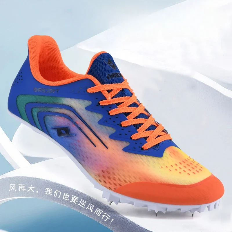 Long Jump Spike Field Shoes Running Soft Lightweight Racing Match Professional Jumping Footwears Men Track Training Sneakers