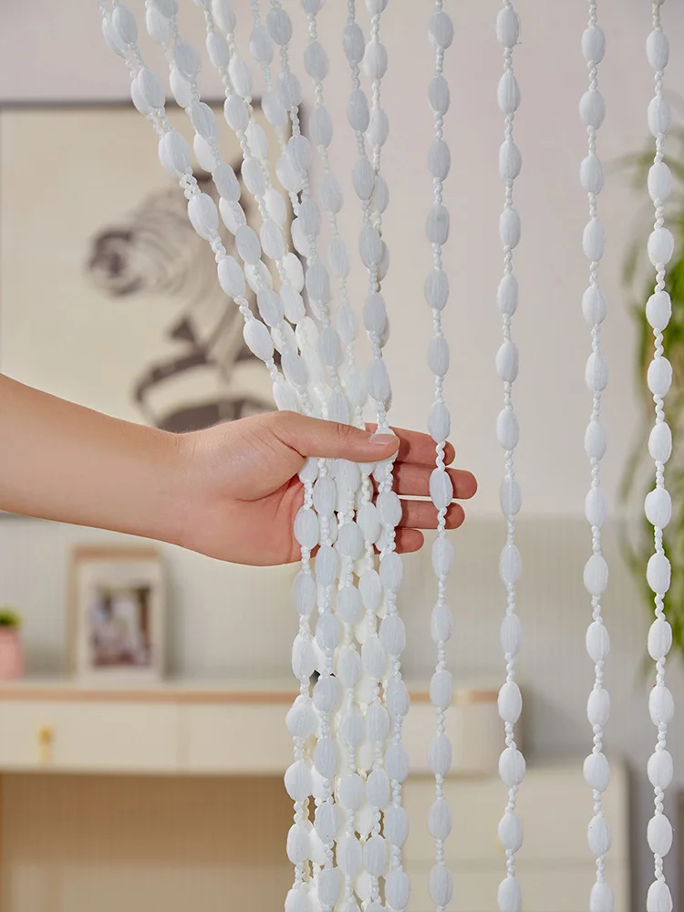 Curtains for white salon 1 X 2M tassel fringe bead string curtain for  bedroom living room divider and sheer wedding decoration 2
