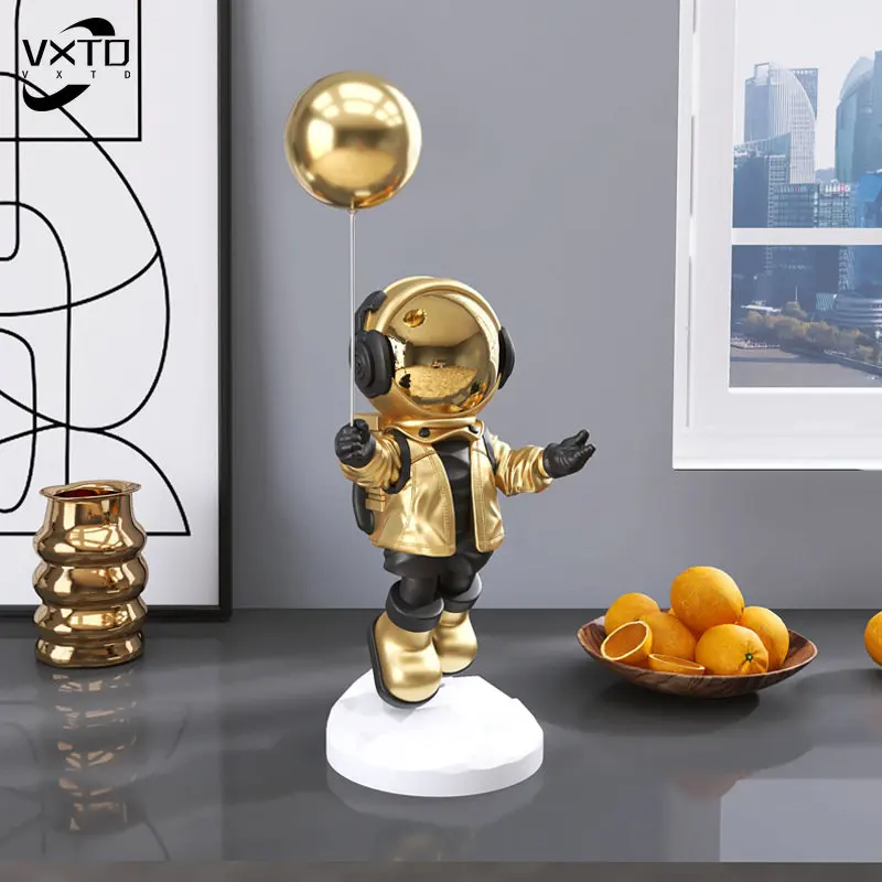 Creative Balloon Astronaut Resin Ornaments Home Decor Crafts Statue