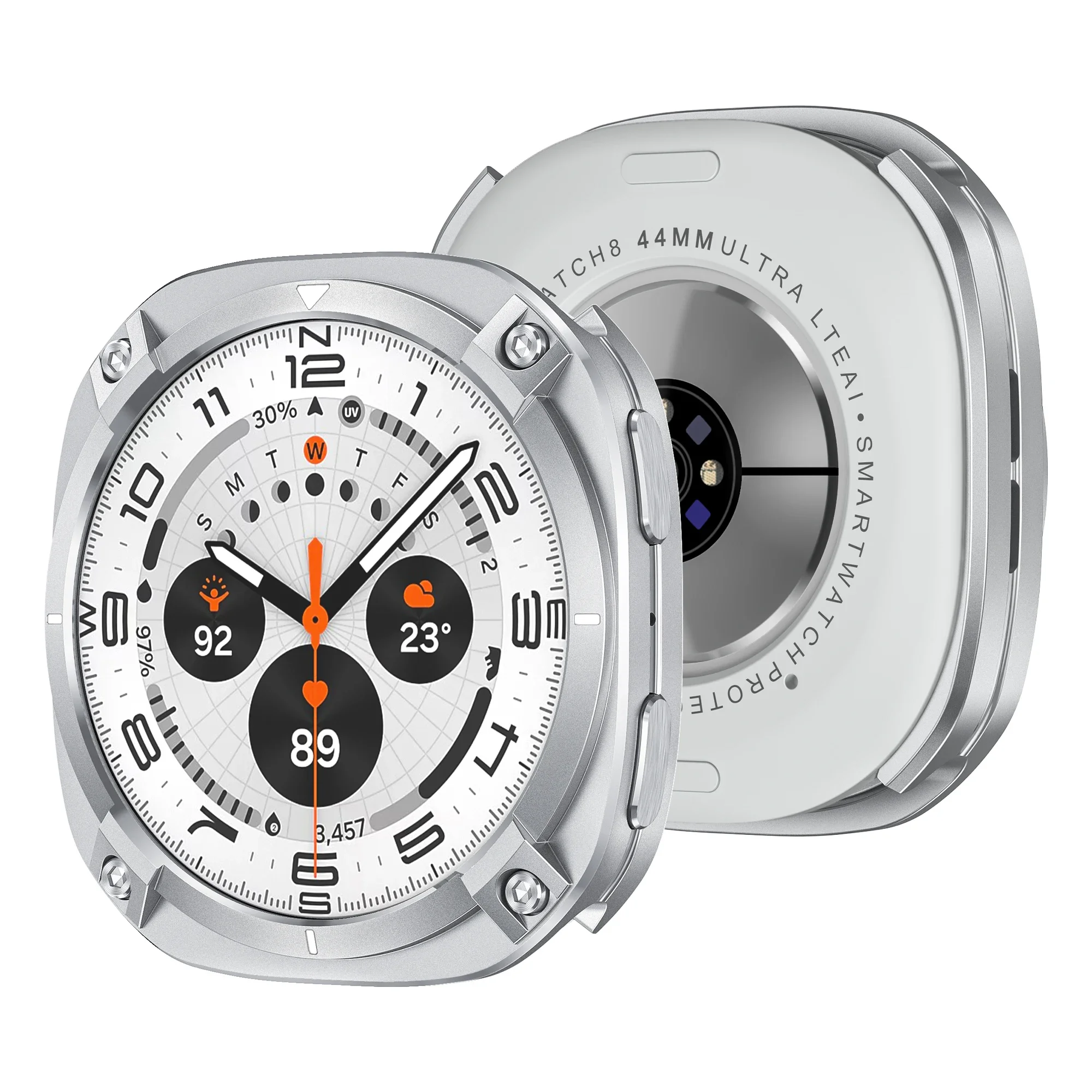 Rugged Shockproof Metal Armor Case - Full Protection Smartwatch Cover