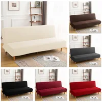 LANMOLlFE Sofa bedcover Solid Colour Armless Sofa Bed Covers Stretch Foldable sofa bed covers Fumniture Protector covers 1 piece 1