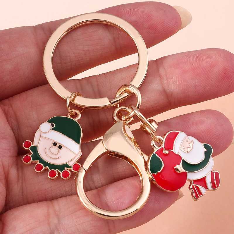 Leslie niedlichen Weihnachten Schlüssel bund Cartoon Schneemann Santa Hirsch Weihnachts baum Schlüssel bund für Frauen Weihnachts feier Neujahr Schmuck Geschenke – Detail 21