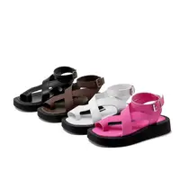 Sandales Femme Été 2026 Nouveauté Sandales à Clip d'Orteil en Cuir Véritable Style Romain Tendance pour Femmes 5