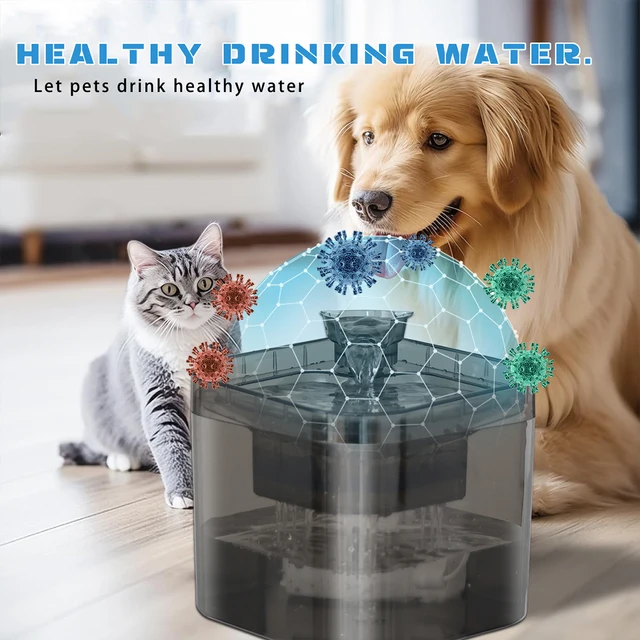 Cat Water Fountain Pet Water Dispenser for Cats Dogs Inside 1Filters&Ultra-Quiet Pump 2.2L/74oz Dog Cat Dringing Fountain 5