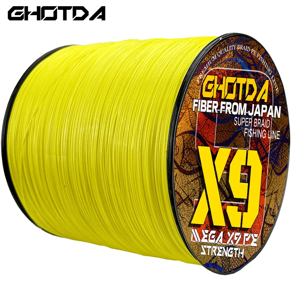 GHOTDA 9Strands 1000M 500M Braided Fishing Line PE Braided Line