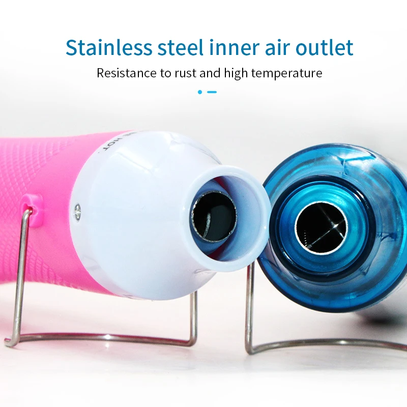 220V EU Standard DIY Hot Air Gun Mobile Phone Repair Tool Hair Dryer Welding Support Seat Shrink Plastic Air Heat Gun 300W 6