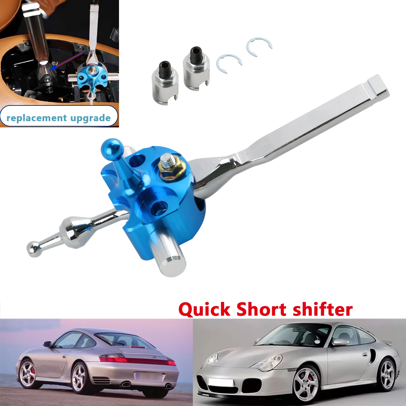 Short Shifter Quick Gear Shifter Kit fits For Porsche 911 Carrera 996 997 Cayman 987 Boxster 986 Manual Gear Lever 1997+