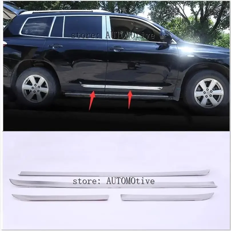 

Car Door Trim Strip Molding Stream Lamp Body Steel Panel Bumper Stick For Toyota Highlander 2008 2009 2010 2011 2012 2013 2014