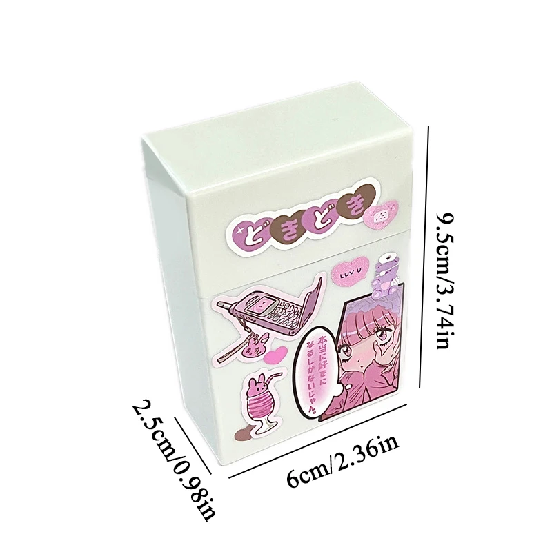 

White Photocard Storage Box Acrylic Photo Card Small Card Vertical Collection Organizer Case Boxes School Stationery