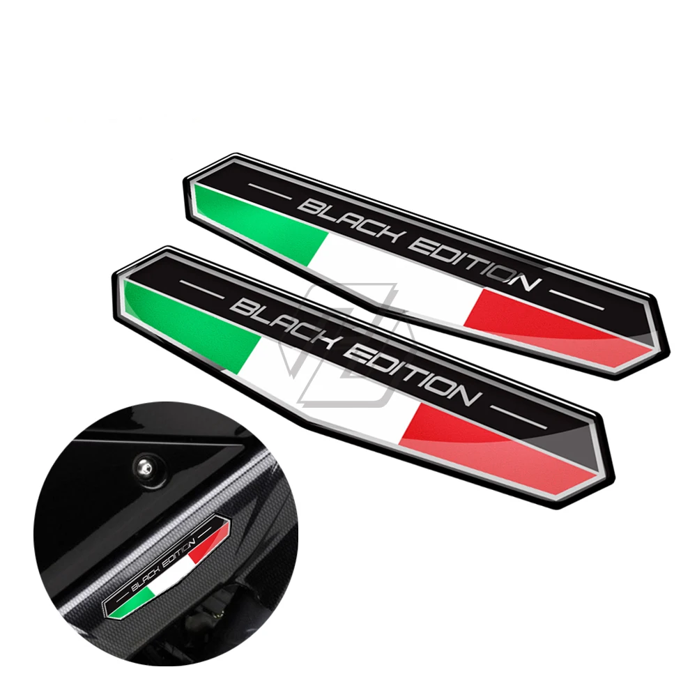 Italy Flag Sticker Italia Black Edition Decal Case for Aprilia Ducati Triumph Kawasaki Yamaha Honda for Car Decals car hood decals motorcycle parts gold chrome eagle head ornament scooter front fender mud guard alloy statue for honda triumph