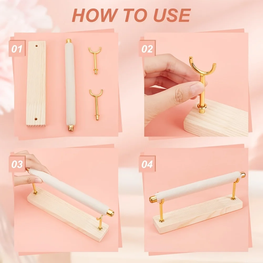 Ring Display Stand with Detachable Metal Frame 🌟 – Wooden Base Jewelry Organizer for Ri... - SKU RDS01057 - UGI Packa...